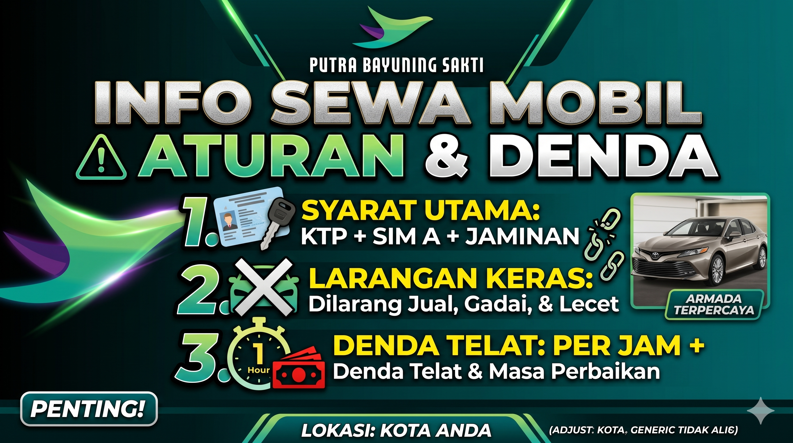 Syarat & Ketentuan Sewa Putra Bayuning Sakti